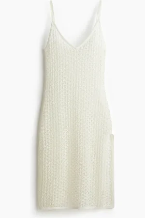 H&M Reikäneulottu rantamekko