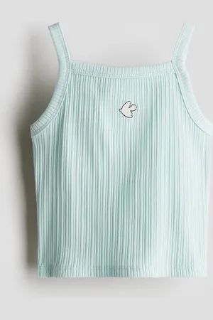 H&M Kirjailtu naruolkaintoppi