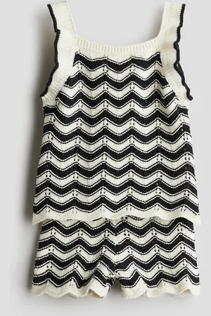 H&M Kaksiosainen puuvillainen pointelle-neulesetti