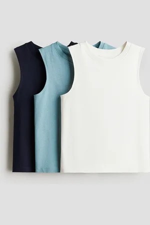 H&M 3 kpl puuvillatrikoisia toppeja