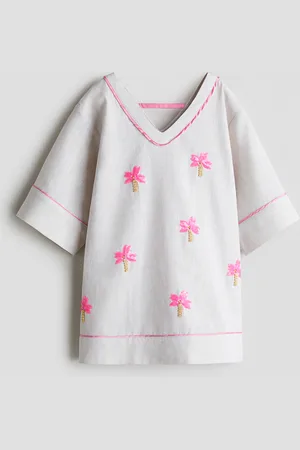 H&M Paljettikoristeinen pellavasekoitteinen mekko