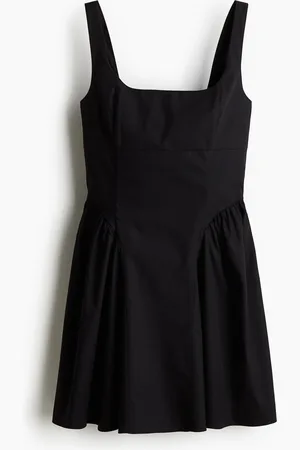 H&M Open-back cotton poplin dress