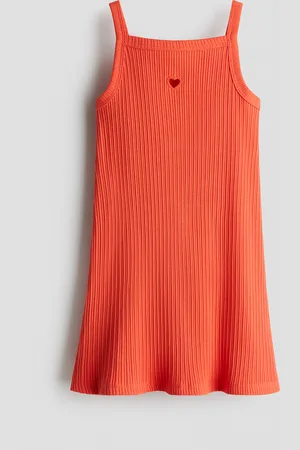 H&M Ribattu naruolkainmekko