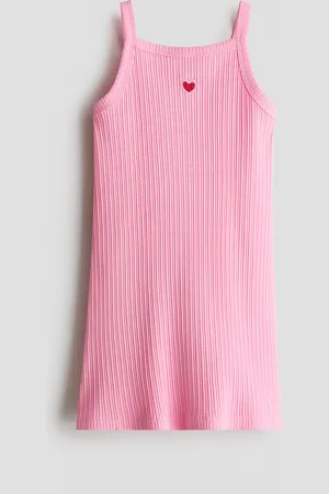 H&M Ribattu naruolkainmekko