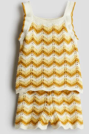 H&M Kaksiosainen puuvillainen pointelle-neulesetti