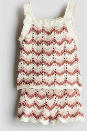 H&M Kaksiosainen puuvillainen pointelle-neulesetti