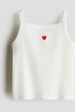 H&M Kirjailtu naruolkaintoppi