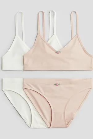 H&M Neliosainen puuvillainen alusvaatesetti