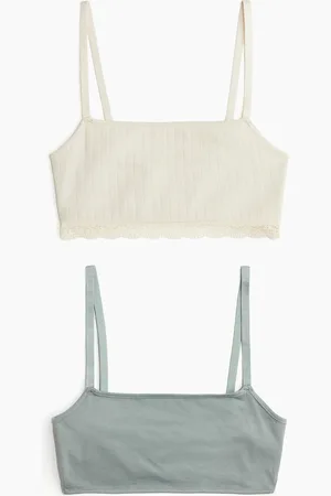 H&M 2 kpl pehmustamattomia puuvillaisia liivitoppeja
