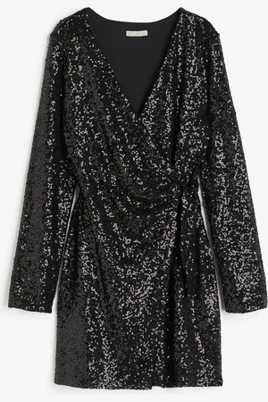 H&M Paljettisomisteinen kietaisumekko