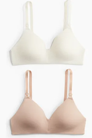 H&M MAMA 2 kpl topattuja puuvillaisia imetysliivejä