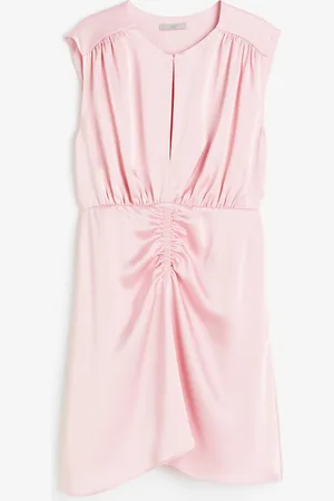 H&M Poimutettu satiinimekko