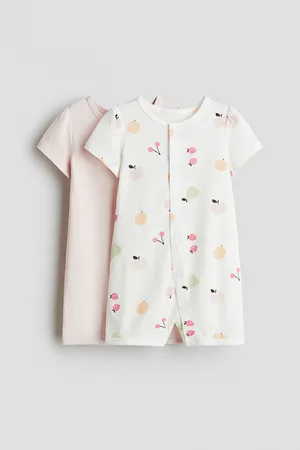 H&M 2 kpl puuvillatrikoisia unipukuja