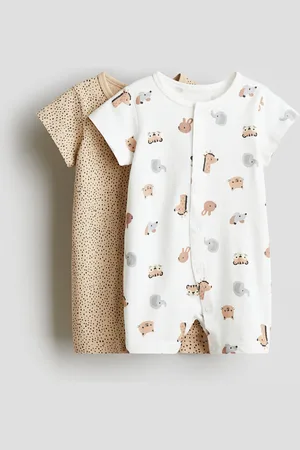 H&M 2 kpl puuvillatrikoisia unipukuja
