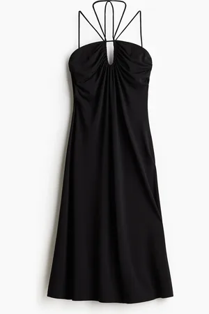 H&M Poimutettu halterneck-mekko