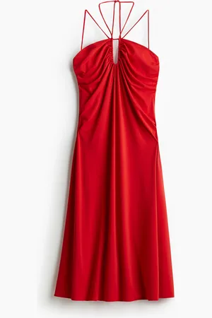 H&M Poimutettu halterneck-mekko