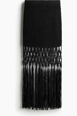 H&M Virkatun näköinen hapsuhame