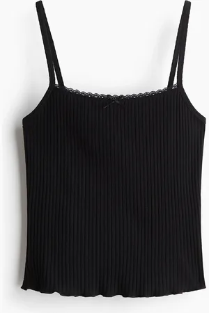 H&M Lace-trimmed strappy top