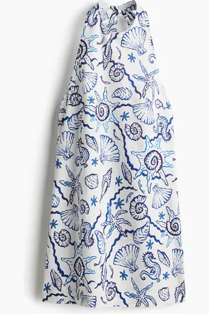 H&M Linen-blend halterneck dress