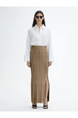 Dagmar Metallic knit skirt