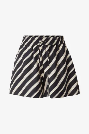 Dagmar Striped silk shorts