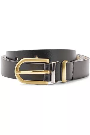 HUGO BOSS Naiset Vyöt - Italian-leather belt with double keeper