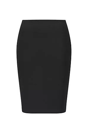 HUGO BOSS Regular-fit pencil skirt in stretch fabric