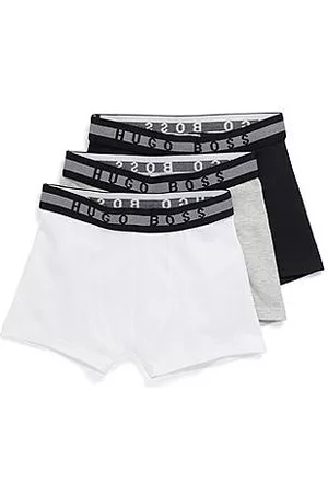 HUGO BOSS Three-pack of kids' boxer shorts with waistband logos