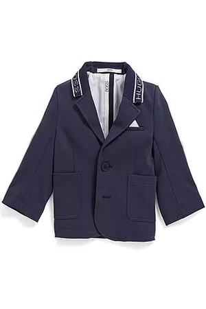 HUGO BOSS Pojat Päällystakit - Kids' cotton-blend jacket with logo collar
