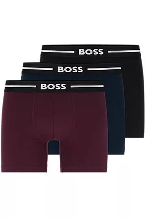 HUGO BOSS Miehet Bokserit - Three-pack of stretch-cotton boxer briefs