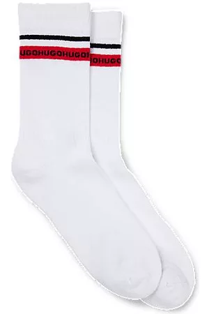 HUGO BOSS Two-pack of quarter-length socks with logo tape