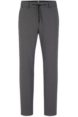 HUGO BOSS Slim-fit trousers in micro-patterned jersey