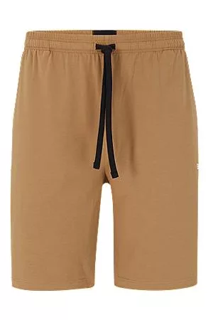 HUGO BOSS Miehet Pyjamat - Stretch-cotton shorts with embroidered logo