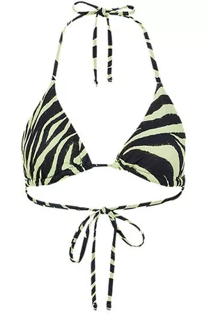 HUGO BOSS Naiset Bikinit - Zebra-print bikini top with logo detail