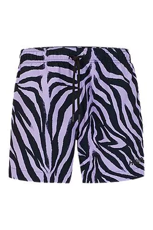 HUGO BOSS Quick-dry animal-print swim shorts in recycled fabric
