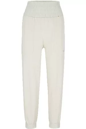 HUGO BOSS Naiset Housut - Cuffed tracksuit bottoms with ruched waistband
