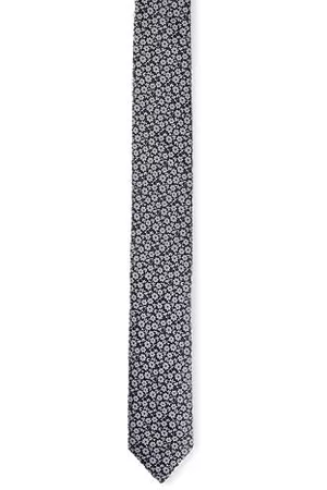 HUGO BOSS Miehet Solmiot - Pure-silk tie with floral pattern