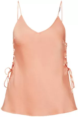 HUGO BOSS Naiset Topit - Strappy camisole in satin with side laces