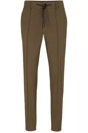 BOSS - Slim-fit pants in performance-stretch water-repellent fabric