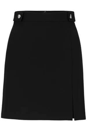 HUGO BOSS Naiset Minihameet - Regular-fit A-line skirt with hardware details