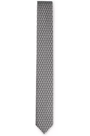 HUGO BOSS Miehet Solmiot - Printed-pattern tie in silk jacquard