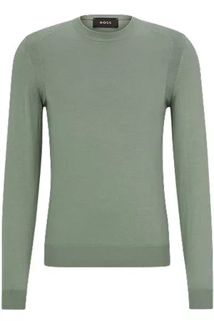 HUGO BOSS Miehet Neuletakit - Regular-fit sweater in wool, silk and cashmere
