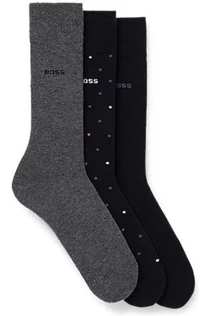 HUGO BOSS Miehet Sukat - Gift-boxed three-pack of regular-length socks
