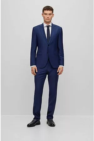 HUGO BOSS Miehet Puvut - Regular-fit suit in micro-patterned stretch fabric