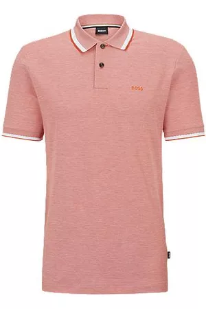HUGO BOSS Miehet Pikee - Cotton-piqué polo shirt with embroidered logo