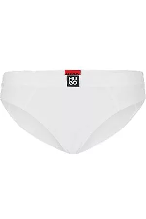 HUGO BOSS Naiset Alushousut - Stretch-modal regular-rise briefs with logo waistband