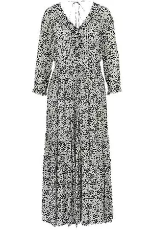 HUGO BOSS Naiset Printtimekot - Maxi dress with seasonal print and V-neckline