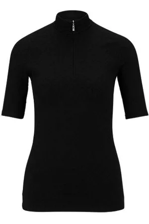 HUGO BOSS Naiset Topit - Extra-slim-fit top with zipped collar