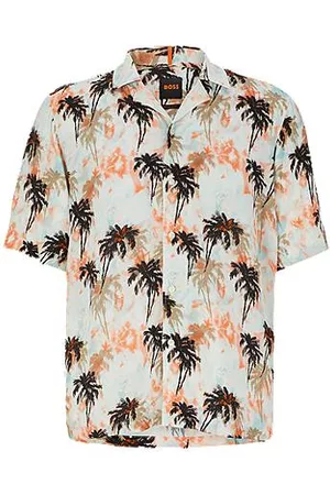 HUGO BOSS Miehet T-paidat - Regular-fit shirt with seasonal print