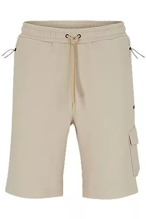 HUGO BOSS Miehet Shortsit - Advanced-stretch cotton-blend shorts with zipped pockets